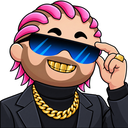 Emote do Fábio com grills e acessórios